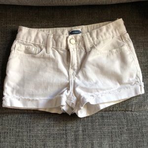 White Jean Shorts